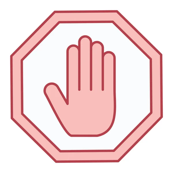 Icône Stop Sign Illustration Vectorielle — Image vectorielle