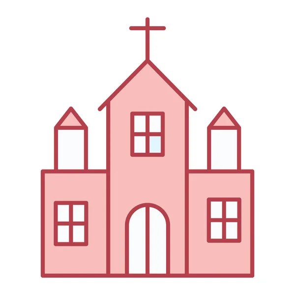 Iglesia Icono Web Vector Ilustración — Vector de stock