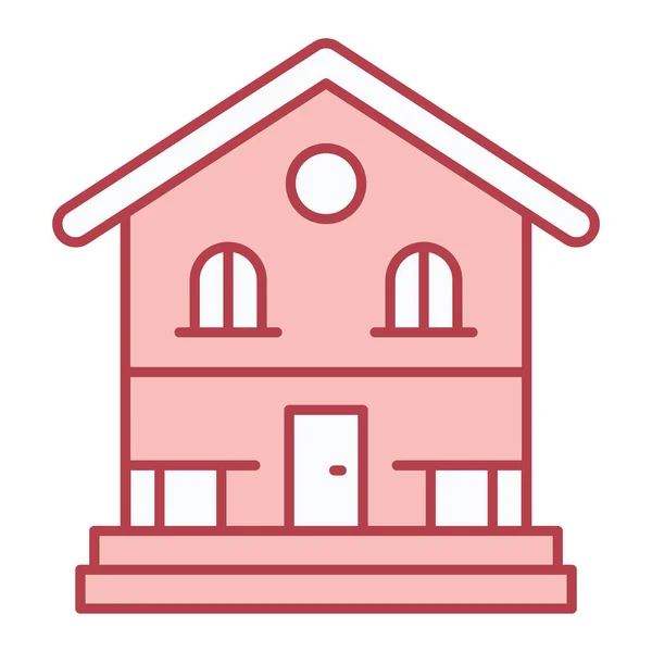 Edificio Casa Ilustración Simple — Vector de stock