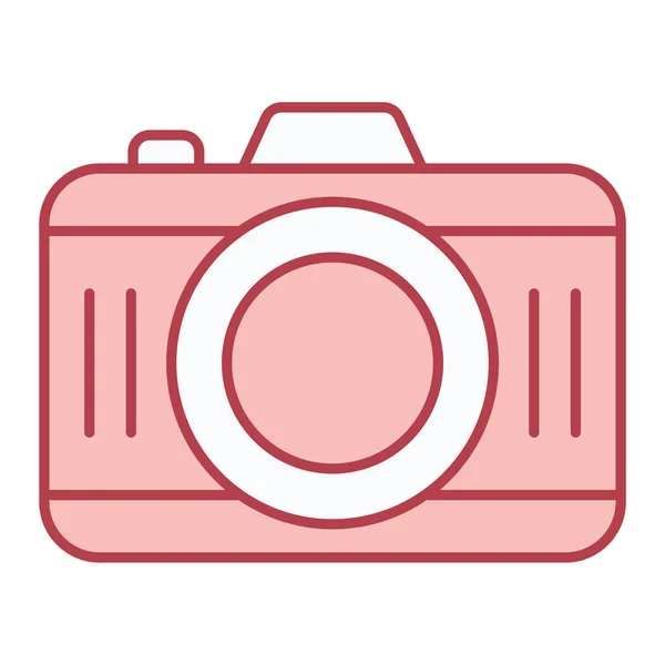 Ikona Aparatu Fotograficznego Zarys Fotografia Wektor Ilustracja Symbol — Wektor stockowy