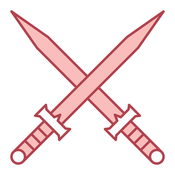 Swords Icon Vector Illustration — Stock Vector