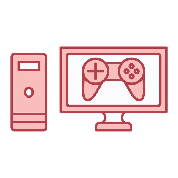 Vídeo Game Console Ícone Vetor Ilustração Design —  Vetores de Stock