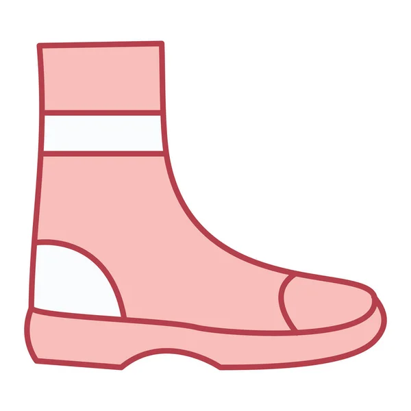 Kängikonen Platt Illustration Boot Vektor Ikoner För Webben — Stock vektor