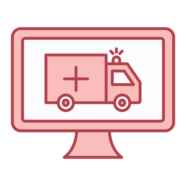 Ambulancia Icono Vector Ilustración — Archivo Imágenes Vectoriales