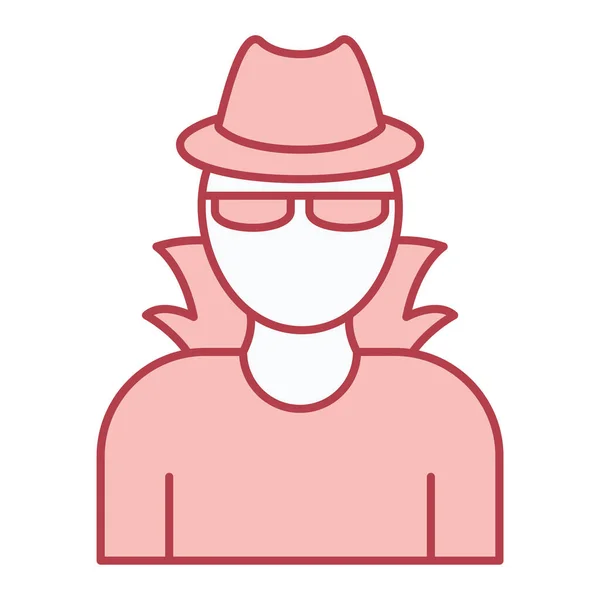 Man Wearing Hat Scarf Vector Illustration Design — Image vectorielle