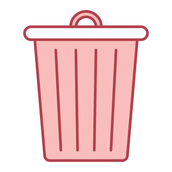 Trash Can Icon Outline Illustration Water Bucket Vector Icons Web — Stock Vector