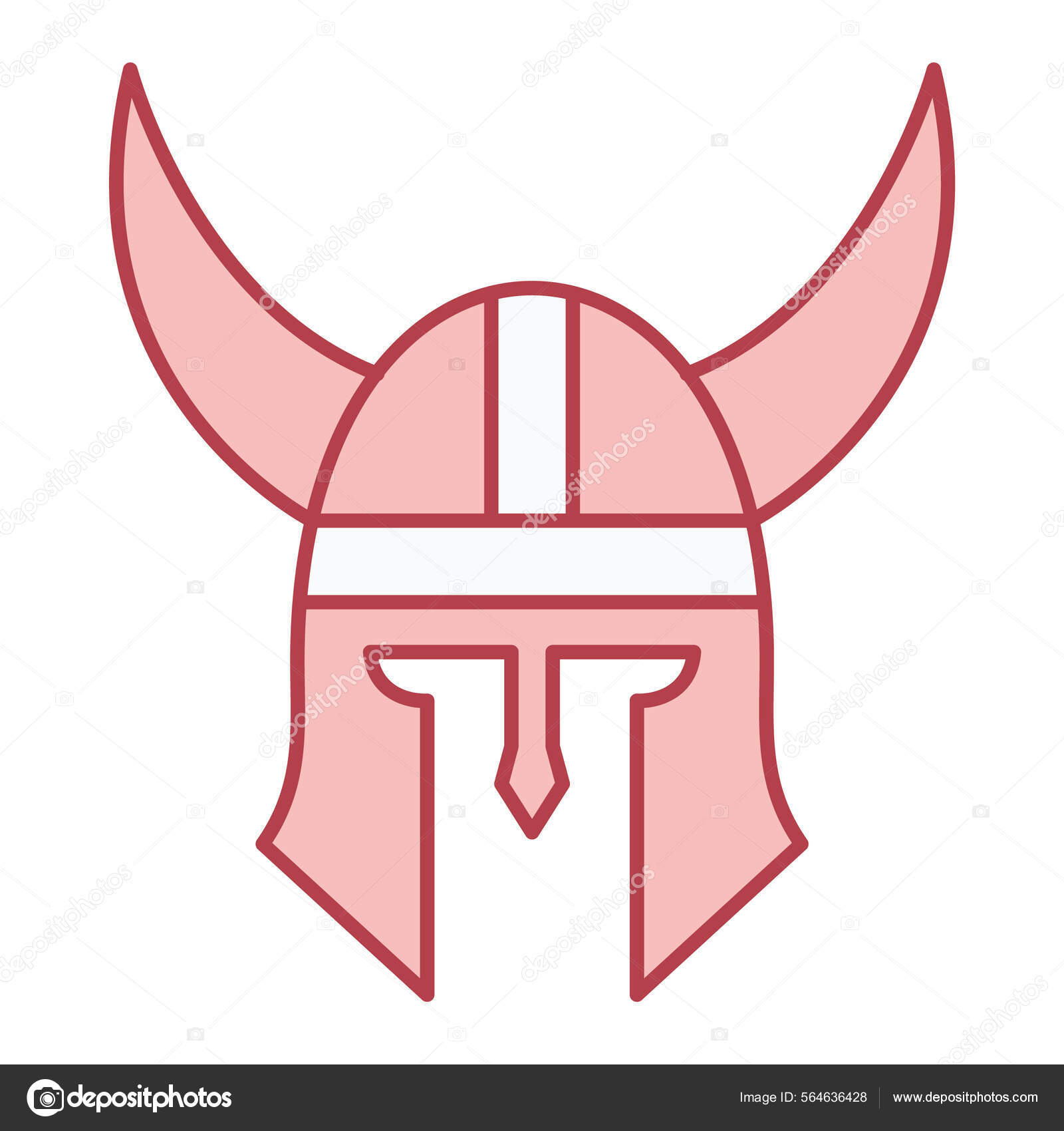 Viking Helmet Icon Simple Illustration Spartan Sword Vector Icons.