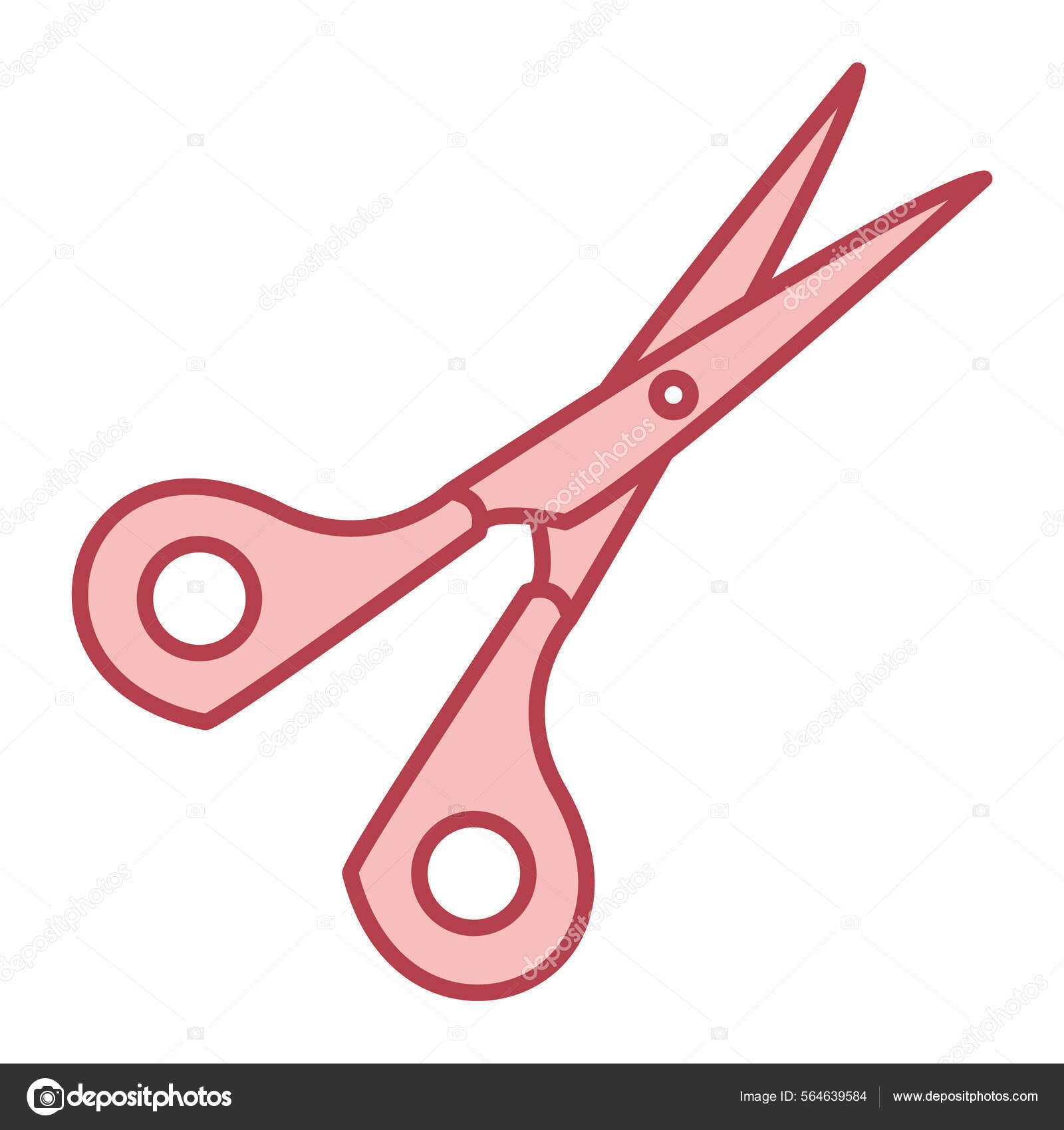 Scissors hairdressing scissor line art icon Vector Image