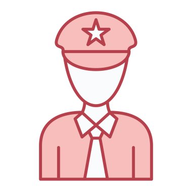 Polis memuru ikon vektör illüstrasyonu