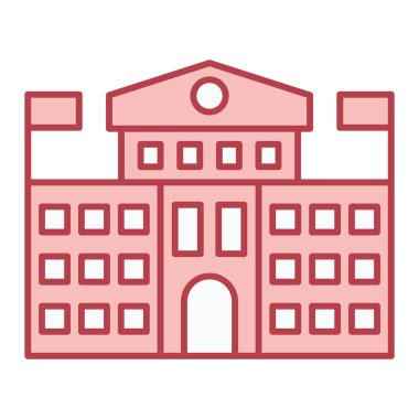 Bina. Web simgesi basit illüstrasyon