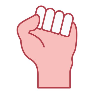 Dövüş vektörü illüstrasyonunun bir jesti ile.