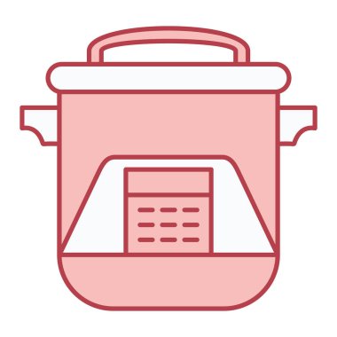 Tencere ikonu. Web için mutfak sobası vektör simgelerinin taslağı