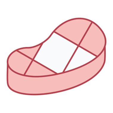 Biftek ikonu vektör çizimi