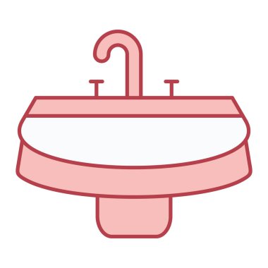 banyo ikonu vektör illüstrasyonu