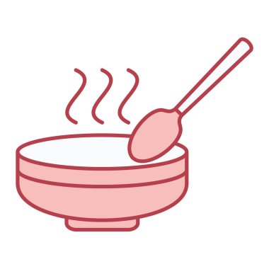 çorba simgesi vektör illüstrasyonu