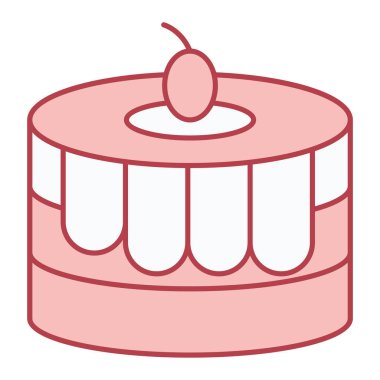 kek ikonu vektör illüstrasyonu