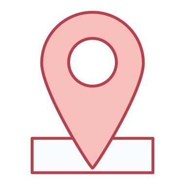 konum pin simgesi vektör illüstrasyonu