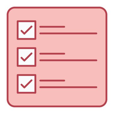 Kontrol listesi simgesi vektör illüstrasyonu