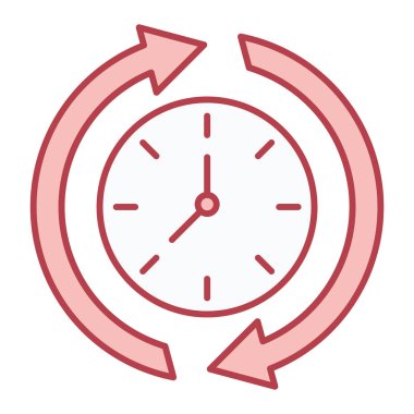 Saat simgesi vektör illüstrasyonu