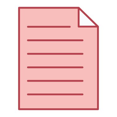 Belge. Web simgesi basit illüstrasyon