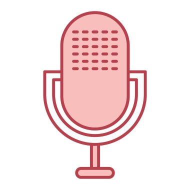 mikrofon simgesi vektör illüstrasyonu