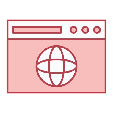 tarayıcı pencere simgesi vektör illüstrasyonu