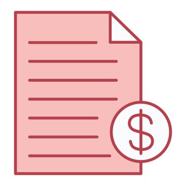 Fatura. Web simgesi basit illüstrasyon