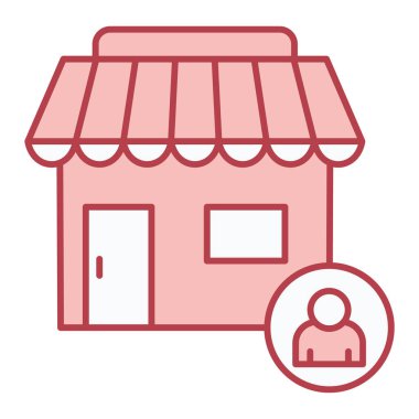 dükkan ikonu. Web için düz illüstrasyon vektör simgeleri