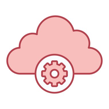 Bulut hesaplama teknolojisi vektör çizimi