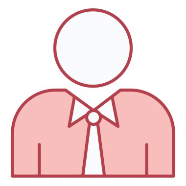 Erkek ikonu. Web için iş adamı vektör çizgisi simgelerinin basit çizimi