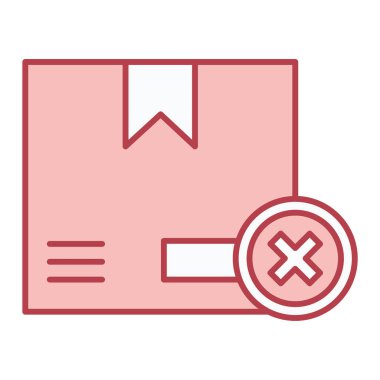 Bir kutu simgesinin vektör illüstrasyonu