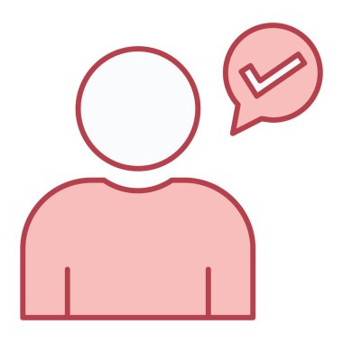 kullanıcı profili vektör çizgisi simgesi