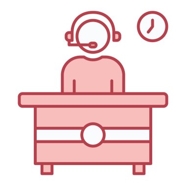 Çağrı merkezi ikon vektör illüstrasyonu