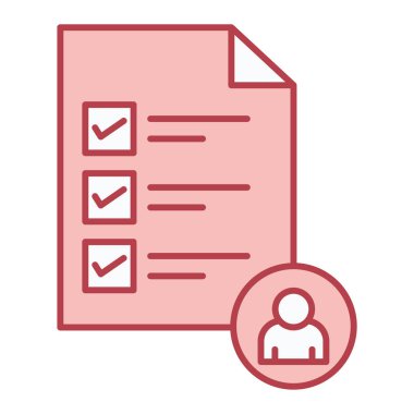 Kontrol listesi simgesi vektör illüstrasyonu