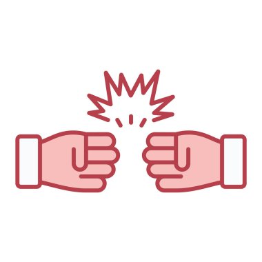 Boks eldiveni ikon vektörü. El ele protesto işareti. izole edilmiş sınır sembolü çizimi