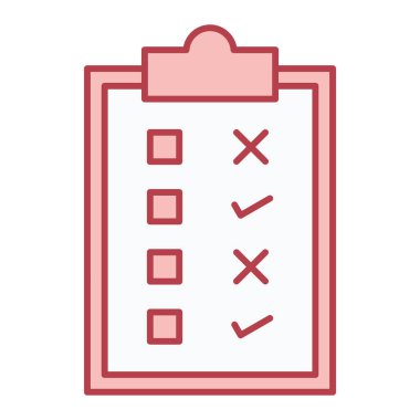 Kontrol listesi simgesi vektör illüstrasyonu