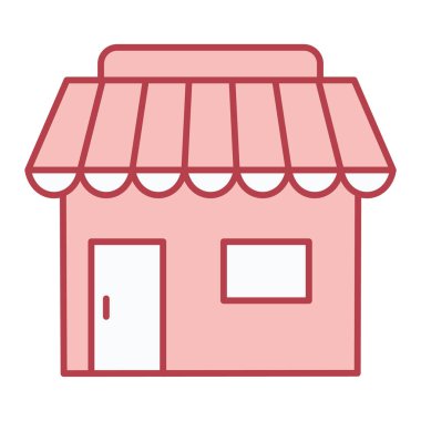 Mağaza. Web simgesi vektör illüstrasyonu