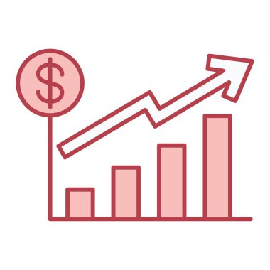 finansal büyüme grafik vektörü çizimi