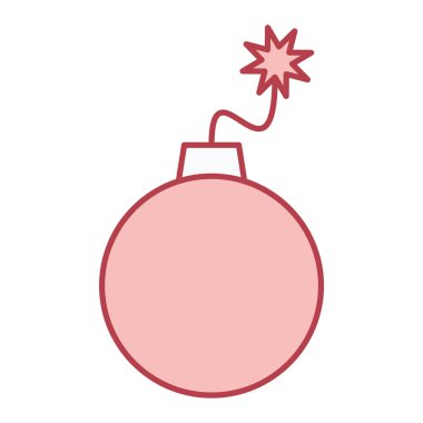 Bomba ikonu. Web için dinamit vektör simgelerinin düz çizimi