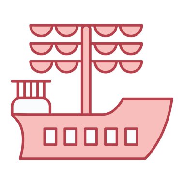 Bir gemi simgesinin vektör çizimi