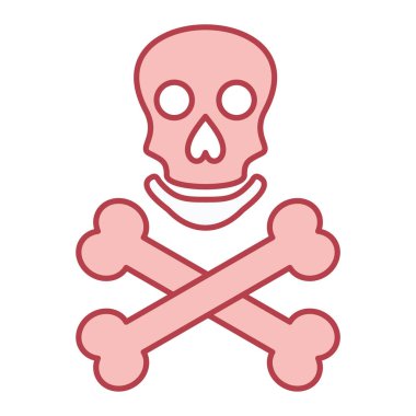 kafatası kemikleri ve çapraz kemikli vektör çizimi tasarımı