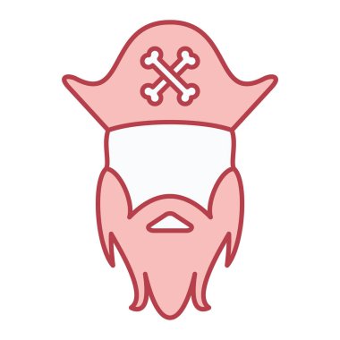 Bir korsan kaskının vektör çizimi