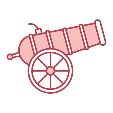 Bir ortaçağ top simgesinin vektör çizimi