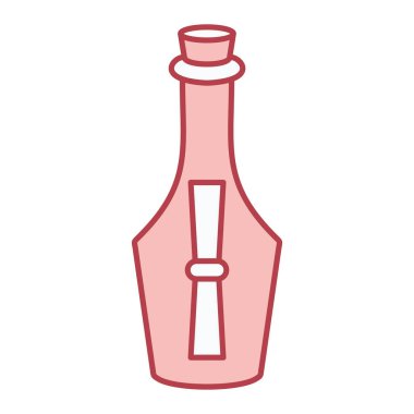 Şarap ikonu şişesi. Web için bira cam vektör simgelerinin düz çizimi