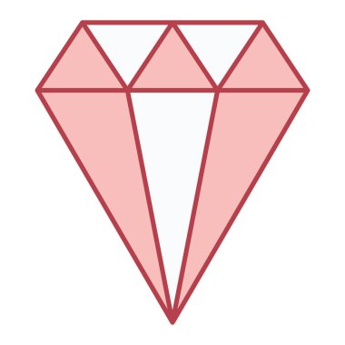 Elmas simgesi vektör illüstrasyonu