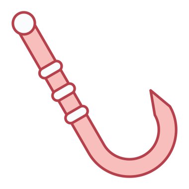 Balık kancası ikonu. ağ için halat vektör simgelerinin özet çizimi