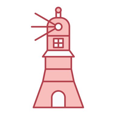 deniz feneri ikonu vektör illüstrasyonu