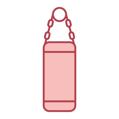 Boks eldiveni ikonu. Ana hatlı spor aletleri vektör çizimi. beyaz arkaplanda izole