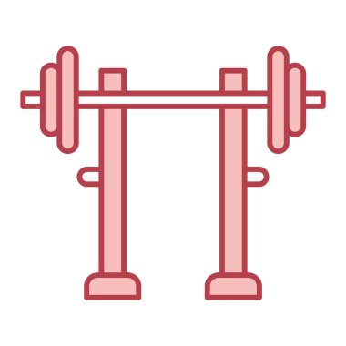 Halter ikonu. Web için fitness ekipman vektör simgelerinin özet çizimi