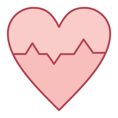 kalp şekli ikon vektör çizimi tasarımı